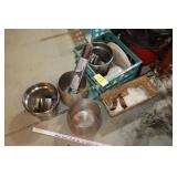 pots with lids, basket, etc