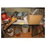 peg boards hangers, etc