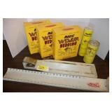 worm bedding and food, fish measurers