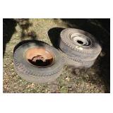 3 rims w/old tires