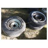3 misc rims w/old tires