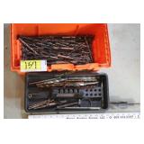 assortment of drill bits