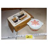 Vintage Pyrex -Friendship Casserole, 3pc set in bx