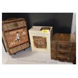 rolling trunk & decorative storage