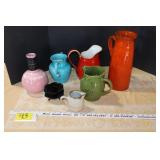 stoneware look pitchers, vases, etc