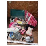 Dog leashes, toys, carrier bag, etc