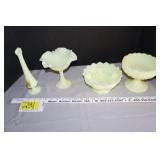 4 Vintage Fenton pieces - 3 marked