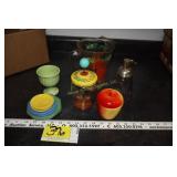 Vintage kitchen items & mini plates
