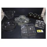 Glass serving & decor pieces
