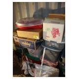 Christmas dishes, decor, bedding, etc