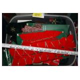 Christmas ribbons, stockings, etc