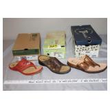 3 pair sandals sz 42 NIB