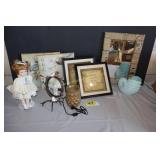 pictures, mirror & doll