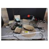 lights, metal tree & decor