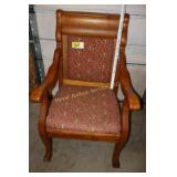 Vintage high back wooden chair