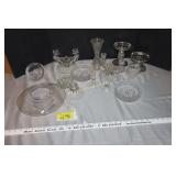 Glass candle holders