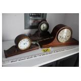 3 mantel clocks - Seth Thomas, New Haven & repro.