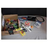 Dominoes, cards, clips, etc