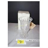 Block Crystal hurricane vase in box