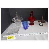 Vintage glass baskets 2Westmorland Glass,1 Crystal