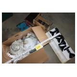 Bidhouse, candle holders, glassware, etc