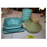 blue / green dishes & bowls