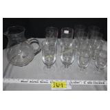 Princess House Pitcher, juice & ice tea goblets