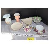 Vintage painted glassware