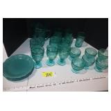 Pioneer Women Adeline-Turoquois stemware, etc