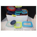 Glass containers with lids