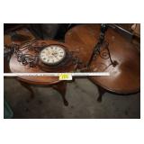 Coffee & side tables, clock, etc