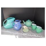 Blue & teal pitchers / glassware