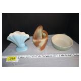 Francoma & Red Wing Vases, vintage bowl