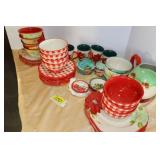 Pioneer Women glasses, bowls, plates, etc