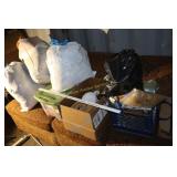 Fall decor, craft supplies, blankets, pillows