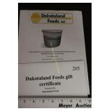 Dakotaland Feeds gift certificate