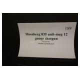 Mossberg 835 unit-meg 12 gauge shotgun