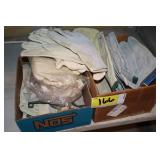 work gloves - leather & cloth med & lg