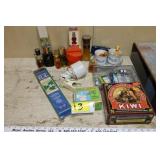 shoe kit, cologne, rechargable batteries, etc