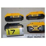 DeWalt 20V batteries 4ct