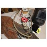 wleding helmet, wire, shield glass, chaps, etc