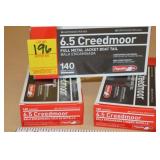6.5 Creedmore 140 grain FMJ 20 rounds ea
