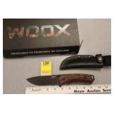 WOOX Rock62 fixed blade engraved handle NIB