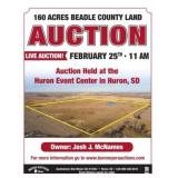 NE 1/4 9-111-60 Cavour Twp. Beadle Co. SD 160 acre
