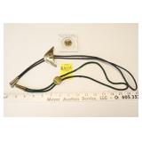 Vintage Bolo Ties - Dekalb & Silver & button