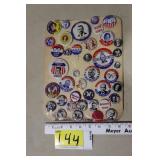 Vintage Political Buttons includes Kennedy button