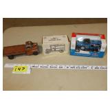 2 car banks & tin truck