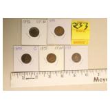 Indian Head Pennies 5ct