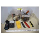 knives, electrical, stud finder, etc