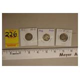 Nickels 1911 UG-8, 1946 AU50, 1938 J